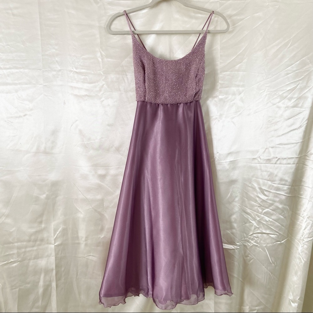 Vintage lilac beaded dress - Picture 5 of 7